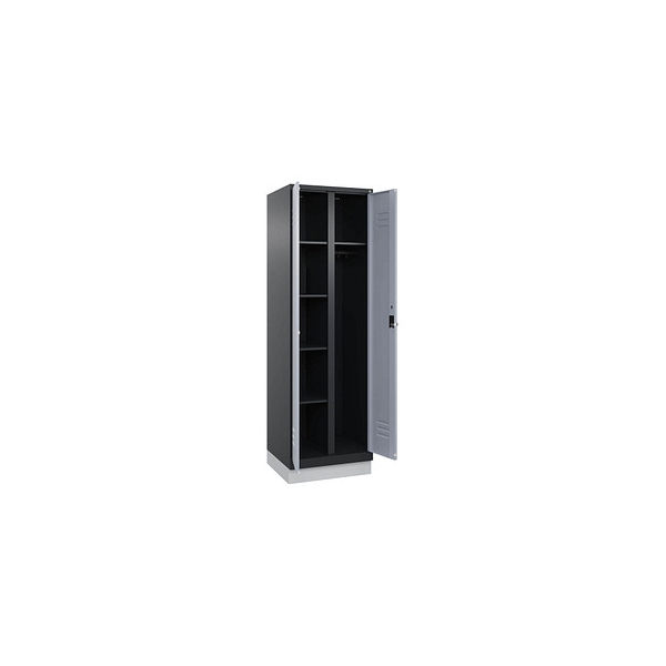 4068427574159 - Spind Classic PLUS schwarzgrau weißaluminium 080620-20 S10074 1 Schließfach 600 x 500 x 1950 cm 4068427574159 C+P-Möbel 4068427574159 - Spind Classic PLUS schwarzgrau weißaluminium 080620-20 S10074 1 Schließfach 600 x 500 x 1950 cm 4068427574159 C+P-Möbel