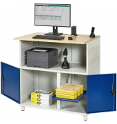 RAU Computertisch 1100x790x1130mm stationär l.gre.bl