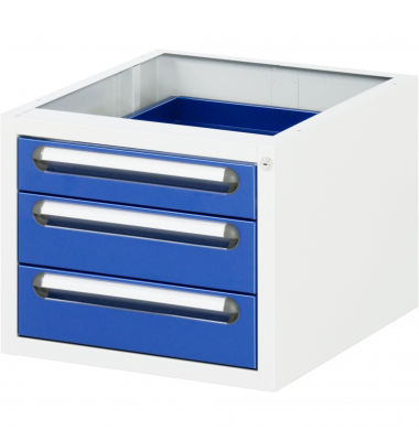 RAU Unterbaucontainer 480x600x395mm 3xSchublade l.gre.bl