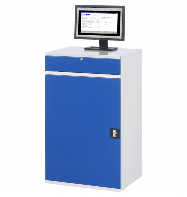 RAU Computerschrank 650x520x1060mm stationär l.gre.bl