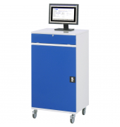 RAU Computerschrank 650x520x1185mm mobil l.gre.bl