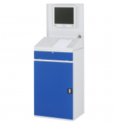 RAU Computerschrank 650x520x1770mm stationär l.gre.bl