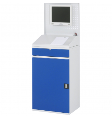 RAU Computerschrank 650x520x1770mm stationär l.gre.bl