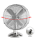 Tischventilator VL 3063 M 330630 3-stufig silber