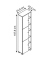 Badschrank Balto 157483 weiß 44,9 x 23,4 x 167,6 cm