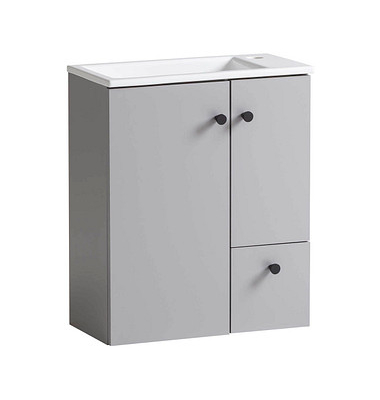 Waschbecken mit Unterschrank Balto 157397 platingrau 70,7 x 17,0 x 76,8 cm