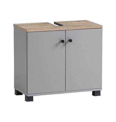Waschbeckenunterschrank Balto 157426 platingrau 59,8 x 32,6 x 62,4 cm