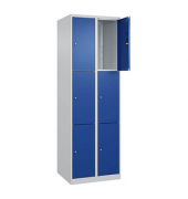 Schließfachschrank Classic Plus enzianblau, lichtgrau 080000-203 S10003, 9 Schließfächer 60,0 x 50,0 x 185,0 cm