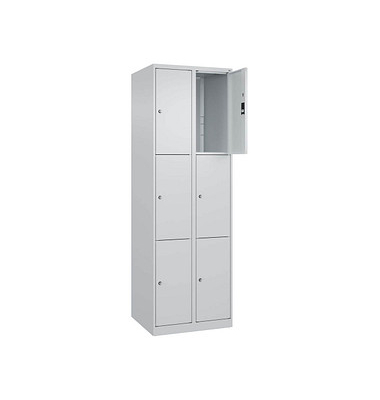 Schließfachschrank Classic Plus lichtgrau 080000-203 S10008, 9 Schließfächer 60,0 x 50,0 x 185,0 cm