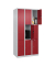 Schließfachschrank Classic Plus lichtgrau, rubinrot 080000-303 S10001, 6 Schließfächer 90,0 x 50,0 x 185,0 cm