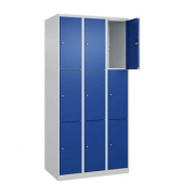 Schließfachschrank Classic Plus enzianblau, lichtgrau 080000-303 S10003, 6 Schließfächer 90,0 x 50,0 x 185,0 cm