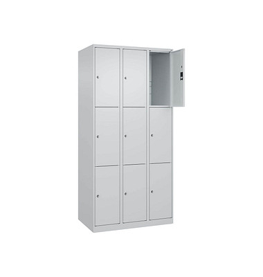 Schließfachschrank Classic Plus lichtgrau 080000-303 S10008, 6 Schließfächer 90,0 x 50,0 x 185,0 cm