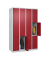 Schließfachschrank Classic Plus lichtgrau, rubinrot 080000-403 S10001, 12 Schließfächer 120,0 x 50,0 x 185,0 cm