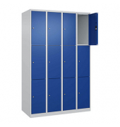 Schließfachschrank Classic Plus enzianblau, lichtgrau 080000-403 S10003, 12 Schließfächer 120,0 x 50,0 x 185,0 cm