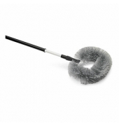 Staubbesen Oval mit Teleskopstiel grau Kunststoff 31,0 cm breit