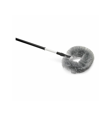 Staubbesen Oval mit Teleskopstiel grau Kunststoff 31,0 cm breit