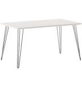 Schreibtisch Fynn, 74cm (H), 120x80cm (BxT), rechteckig, weiß / schwarz