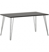 Schreibtisch Fynn, 74cm (H), 140x80cm (BxT), rechteckig, basaltgrau / schwarz