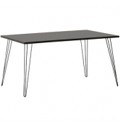 Schreibtisch Fynn, 74cm (H), 160x80cm (BxT), rechteckig, basaltgrau / schwarz