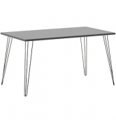 Schreibtisch Fynn, 74cm (H), 120x80cm (BxT), rechteckig, platingrau / schwarz