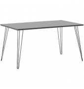 Schreibtisch Fynn, 74cm (H), 140x80cm (BxT), rechteckig, platingrau / schwarz