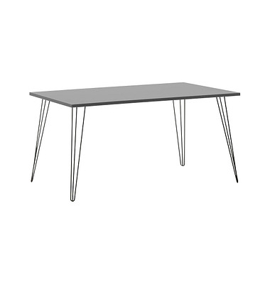 Schreibtisch Fynn, 74cm (H), 160x80cm (BxT), rechteckig, platingrau / schwarz