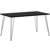 Schreibtisch Fynn, 74cm (H), 120x80cm (BxT), rechteckig, schwarz / schwarz