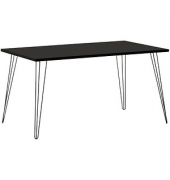 Schreibtisch Fynn, 74cm (H), 140x80cm (BxT), rechteckig, schwarz / schwarz