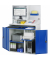 RAU Computerschrank 1100x520x1770mm Monitorgehäuse stationär l.gre.bl