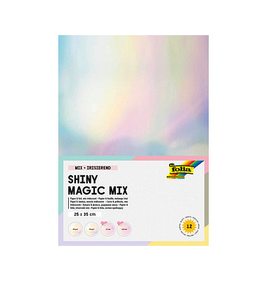 Bastelset Shiny Magic Mix irisierend 12 Blatt