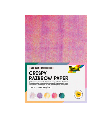 Tonpapier Crispy Rainbow Paper farbsortiert 75 gqm 10 Blatt