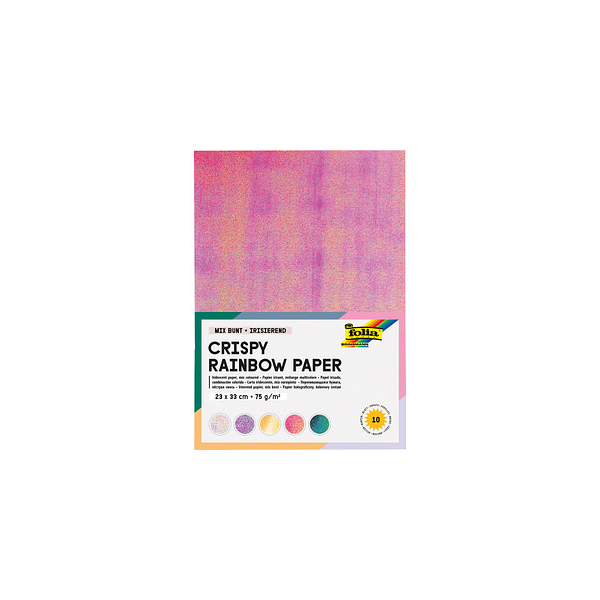 4001868310498 - Tonpapier Crispy Rainbow Paper farbsortiert 75 gqm 10 Blatt 4001868310498 folia 10 Blatt 4001868310498 - Tonpapier Crispy Rainbow Paper farbsortiert 75 gqm 10 Blatt 4001868310498 folia 10 Blatt