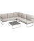 Loungegruppe Sydney beige, silber Metall