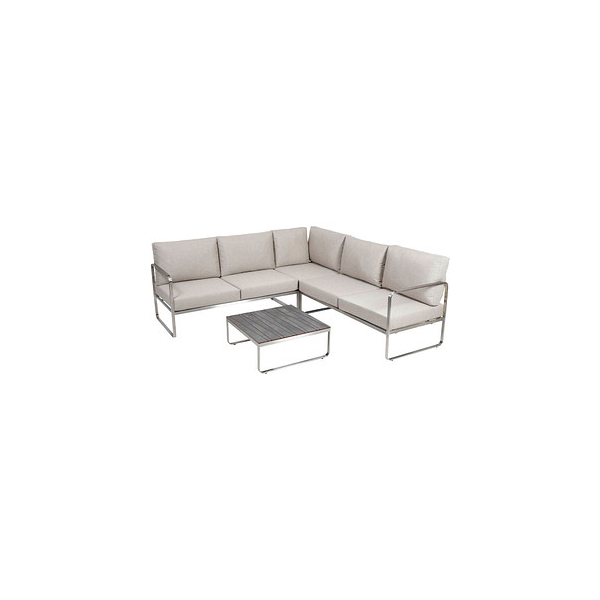 4005437286207 - Loungegruppe Sydney beige silber Metall 4005437286207 greemotion 4005437286207 - Loungegruppe Sydney beige silber Metall 4005437286207 greemotion