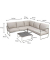 Loungegruppe Sydney beige, silber Metall