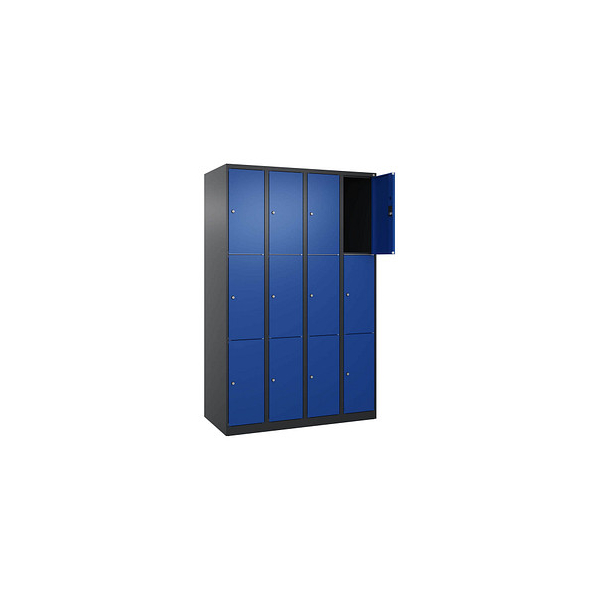 4068427433098 - Schließfachschrank Classic Plus enzianblau schwarzgrau 080000-403 S10033 12 Schließfächer 1200 x 500 x 1850 cm 406842743309 4068427433098 - Schließfachschrank Classic Plus enzianblau schwarzgrau 080000-403 S10033 12 Schließfächer 1200 x 500 x 1850 cm 406842743309
