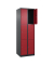 Schließfachschrank Classic Plus rubinrot, schwarzgrau 080000-203 S10034, 6 Schließfächer 60,0 x 50,0 x 185,0 cm