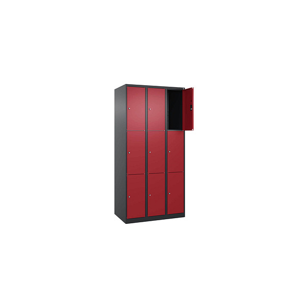 4068427434309 - Schließfachschrank Classic Plus rubinrot schwarzgrau 080000-303 S10032 9 Schließfächer 900 x 500 x 1850 cm 4068427434309 CP 4068427434309 - Schließfachschrank Classic Plus rubinrot schwarzgrau 080000-303 S10032 9 Schließfächer 900 x 500 x 1850 cm 4068427434309 CP