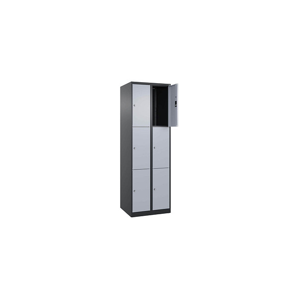 4068427573039 - Schließfachschrank Classic Plus schwarzgrau weißaluminium 080000-203 S10041 6 Schließfächer 600 x 500 x 1850 cm 40684275730 4068427573039 - Schließfachschrank Classic Plus schwarzgrau weißaluminium 080000-203 S10041 6 Schließfächer 600 x 500 x 1850 cm 40684275730