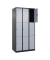 Schließfachschrank Classic Plus schwarzgrau, weißaluminium 080000-303 S10037, 9 Schließfächer 90,0 x 50,0 x 185,0 cm