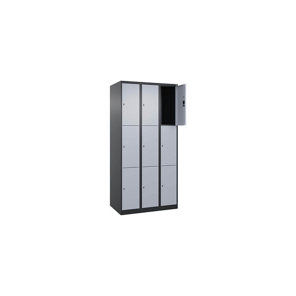 4068427573091 - Schließfachschrank Classic Plus schwarzgrau weißaluminium 080000-303 S10037 9 Schließfächer 900 x 500 x 1850 cm 40684275730 4068427573091 - Schließfachschrank Classic Plus schwarzgrau weißaluminium 080000-303 S10037 9 Schließfächer 900 x 500 x 1850 cm 40684275730