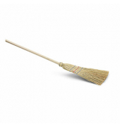 Besen Reisstroh 3-Naht braun Holz 25,0 cm breit