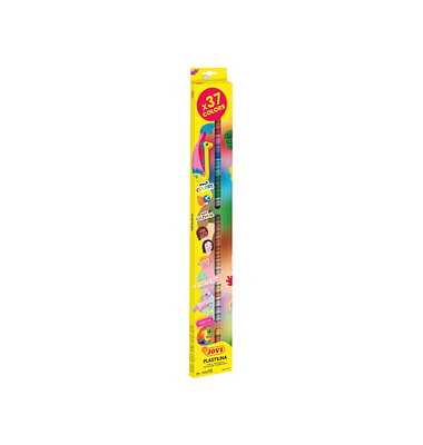 Knete PLASTILINA farbsortiert, 37 Farben je 15,0 g