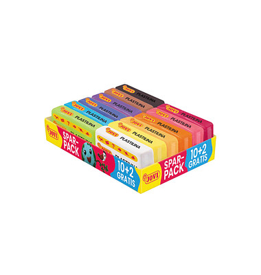 Knete PLASTILINA farbsortiert, 12 Farben je 15,0 g