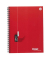 Collegeblock 608550000 Office, Muster, kariert / kariert Rand beidseitig, A4, 90g, rot, 80 Blatt