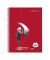 Collegeblock 608550000 Office, Muster, kariert / kariert Rand beidseitig, A4, 90g, rot, 80 Blatt