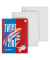 Collegeblock 608558000 Competence, Muster, Lineatur 27 + Lineatur 28 / liniert+kariert mit Rand innen/außen, A4, 70g, rot, 80 Bl