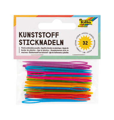 Bastelwerkzeug farbsortiert Sticknadeln Ø 1,8 mm