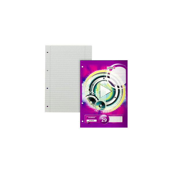 4006144574717 - LANDRÉ® Schulheft Lineatur 29 kariert DIN A4 Innen- und Außenrand 50 Blatt 4006144574717 - LANDRÉ® Schulheft Lineatur 29 kariert DIN A4 Innen- und Außenrand 50 Blatt