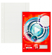 Schulheft 100050455 / Lineatur 28, A4, 70g, rot